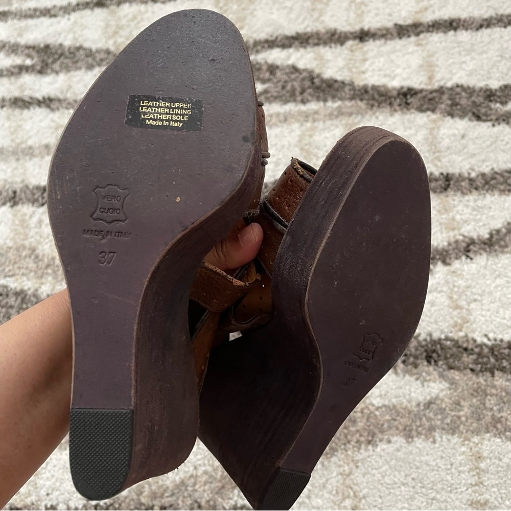 BARNEYS NEW YORK CO-OP WEDGE SANDALS - Picture 5 of 11